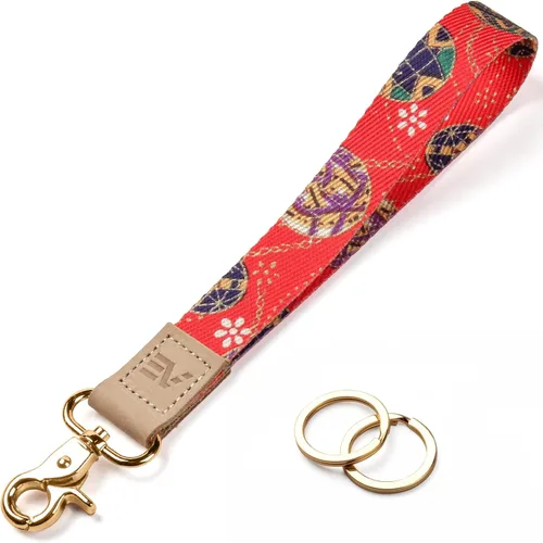 Vista 14 de EcoVision - Llaveros lindos con correa para llaves, llavero de muñeca para mujer, correa de insignia con 2 argollas para llaves