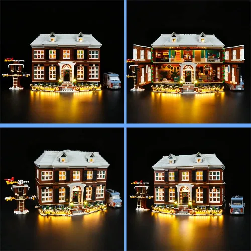 Vista 4 de VONADO Kit de luces LED compatible con Lego Home Alone exclusivo 21330 (sin modelo), juego de iluminación LED para decoración compatible con Lego