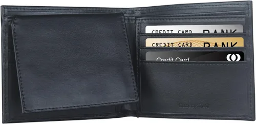 Vista 3 de Armour Shell Cartera de cuero genuino con bloqueo RFID tarjeta de crédito de protección premium