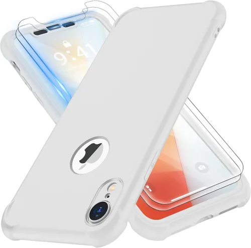 Vista 12 de ORETECH Funda para iPhone XR, con [2 x Protectores de Pantalla] [Prueba de Caídas de Grado Militar de 10 Pies] [Protección de Cámara] 360° A Prueba