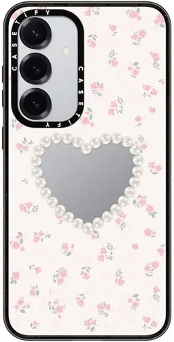 Vista 37 de CASETiFY Funda de impacto para Galaxy S22+ - Adhesivo Aries Moross, color negro transparente