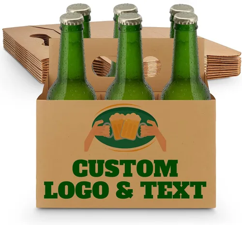 Vista 9 de MT Products 4 soportes para botellas de cartón kraft de 12 onzas. Portabotellas de cerveza o soda para un transporte seguro y fácil, paquete de 4