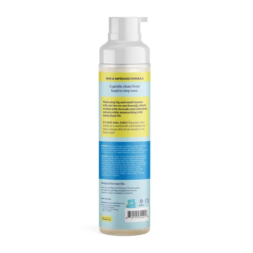 Vista 2 de Hello Bello - Champú y gel de baño para bebé, suave sin fragancia, 10 onzas
