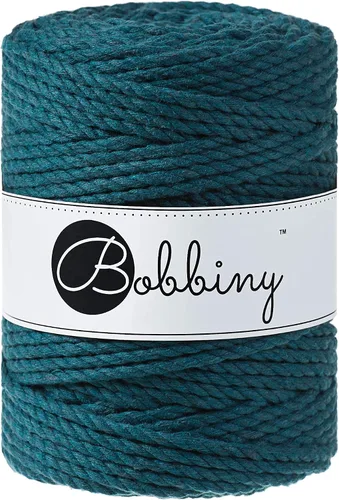 Vista 25 de Bobbiny Cordón de macramé XXL de 0.197 in y 3 capas (aguamarina), 108 yds/330 pies (100% algodón reciclado)