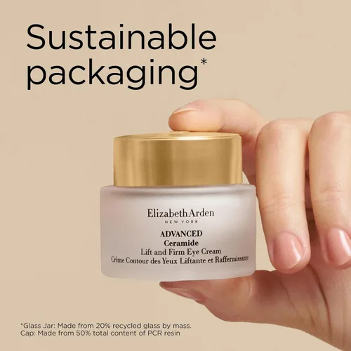 Vista 10 de Elizabeth Arden Advanced Ceramide Lift and Firm Eye Cream, fórmula hidratante para reducir arrugas debajo de los ojos, hinchazón y patas de gallo