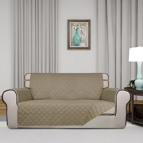 Vista 2 de PureFit - Funda de sofá acolchada reversible, protector de muebles impermeable, funda de sofá lavable con espuma antideslizante y correas elásticas