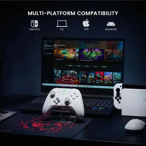Vista 2 de GameSir T4 Cyclone Pro Wireless Controller for Switch, Windows PC, Android, Hall Effect Analog Triggers, Hall Effect Sticks, Programmable Back