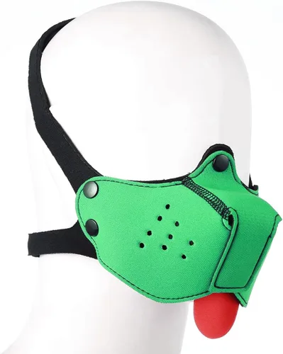 Vista 12 de Bozal de neopreno para cachorro, capucha para perro, máscara de juego, color negro