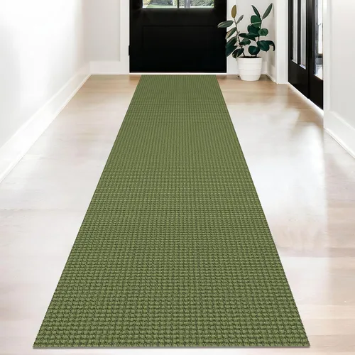 Vista 21 de KOZYFLY - Tapetes de pasillo, lavables, con respaldo de goma antideslizante, tapete de algodón para interiores, entrada, puerta trasera, habitación