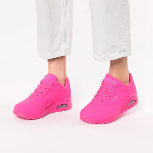 Vista 7 de Skechers Uno - Night Shades Zapatos deportivos para mujer, tenis con espuma viscoelástica refrescante, entresuela Skech-Air y empeine de Durabuck