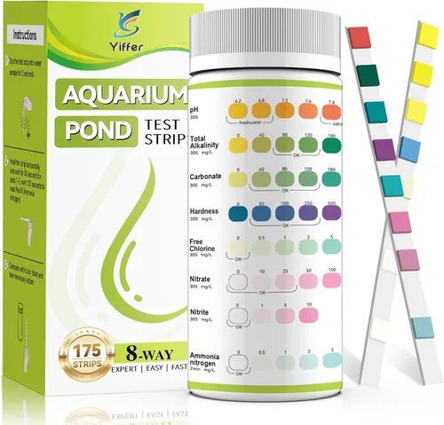 Vista 8 de Tiras de prueba de acuario de 8 vías con amoníaco-75CT para peceras