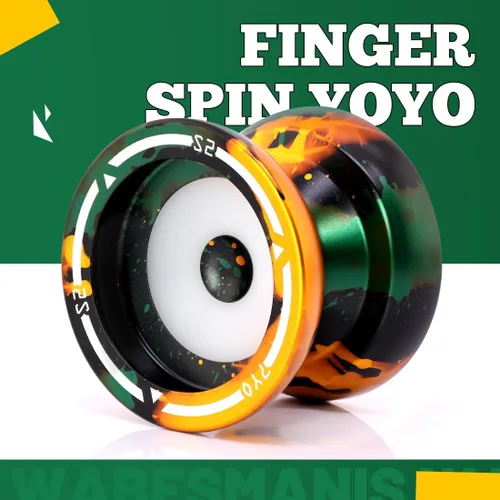 Vista 4 de Yoyo profesional S2 para niños y adultos, Yo Yo Yo de metal sensible Yoyo que no responde, yoyo de doble propósito + rodamiento KK + 10 cuerdas +
