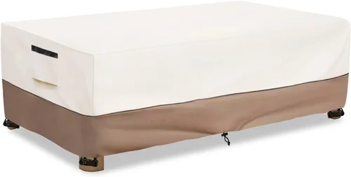 Vista 13 de Fundas impermeables para sillas de patio, paquete de 2, 27.5 Beige