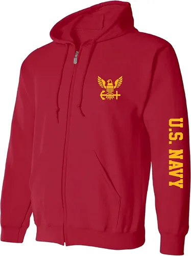 Vista 5 de zerogravitee Sudadera con capucha y cremallera completa con estampado de manga dorada de la Marina Jaspeado Oscuro