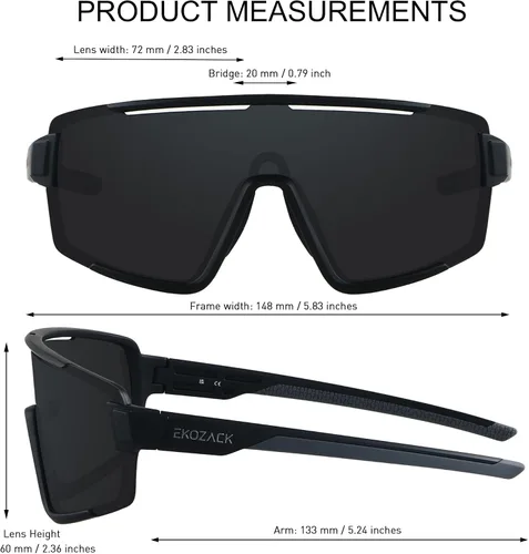 Vista 4 de Cycling Sunglasses for Men Women Big Large Driving Fishing Mountain Bike Baseball Sun Glasses