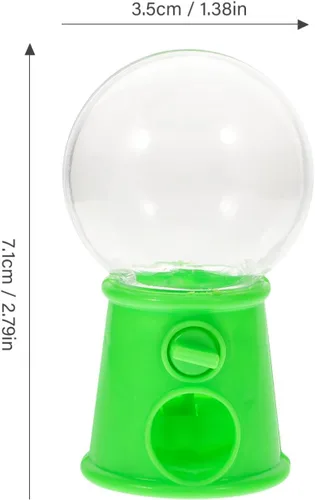 Vista 2 de STOBOK Mini máquina de dulces dispensador de juguetes giratorio Gumball Candy Catcher para niños Fiesta Jugar Mejorar la coordinación mano-ojo, Verde