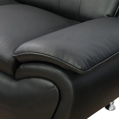 Vista 5 de Moderno juego de muebles de sala de estar, juego de sofá de cuero para sala de estar, sofá de cuero para la oficina