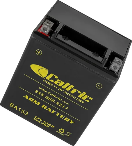 Vista 6 de Caltric Agm - Batería compatible con Yamaha Tri Moto 200 250 Ytm200E Ytm-200E Ytm225Dr Ytm225Dx 1983-1986