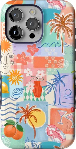Vista 108 de Carcasa Casely iPhone 15 Pro Viva La Vida Collage de Frida Kahlo Diseño Protector Audaz Compatible con MagSafe