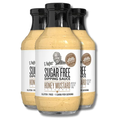 Vista 15 de G Hughes Salsa de chile dulce sin azúcar de 18 onzas (paquete de 3) Salsas de inmersión y adobos que son libres de gluten, bajas en carbohidratos