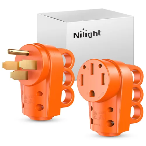 Vista 25 de Nilight Receptáculo de Repuesto para RV de 30 Amperios Toma Hembra Resistente de 125 Voltios con Mango Listado por ETL Enchufe NEMA TT-30R para RVs