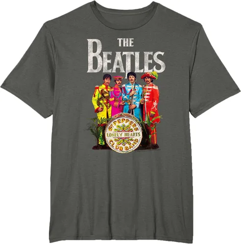 Vista 4 de The Beatles Sgt. Pepper's Lonely Hearts Camiseta de manga corta Negro
