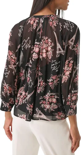 Vista 3 de Karl Lagerfeld Paris Blusa estampada de uso diario para mujer
