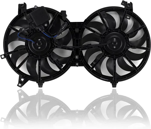 Vista 2 de Conjunto de ventilador de condensador y radiador dual, compatible con Pacific Best Inc./repuesto para IN3115108 07-08 Infiniti G35 Sedan, 08-13 G37