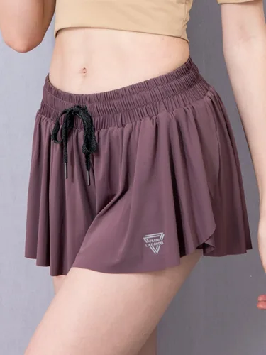Vista 5 de Falda de tenis para correr, 2 en 1 para entrenamiento, pantalones cortos atléticos, faldas de patinador, falda de golf, cintura alta