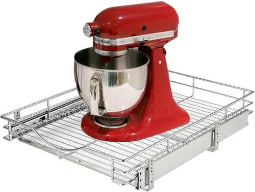 Vista 10 de DINDON Organizador de gabinete extraíble (11 pulgadas de ancho x 18 pulgadas de profundidad), cajones extraíbles para armarios de cocina, estantes