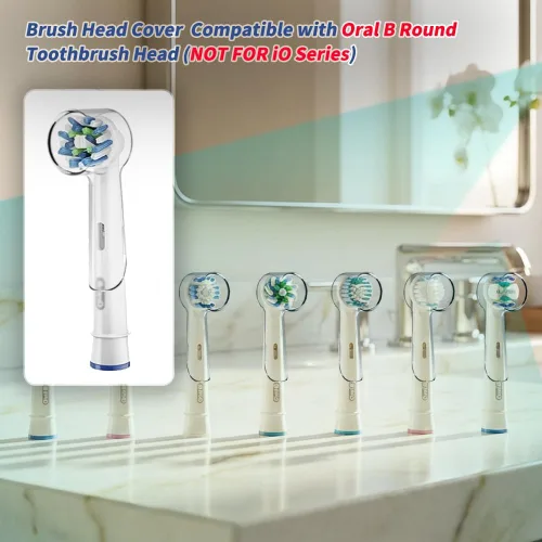 Vista 3 de Estuche de viaje para cepillos de dientes eléctricos Oral-B, 4 fundas para cabezales de cepillo de dientes compatibles con cabezales de cepillo