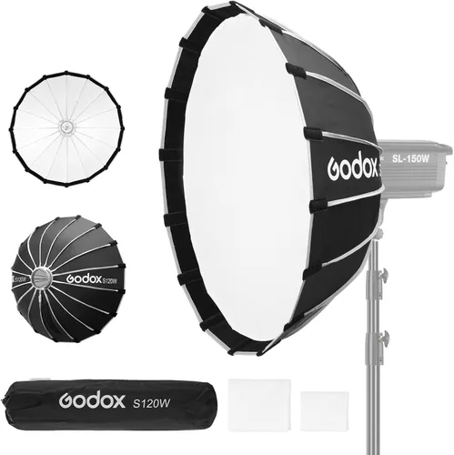 Vista 11 de Godox Softbox Godox S65W Bowens Mount Softbox White Inner 25.6 in/25.6 pulgadas con difusor y estuche de transporte, caja de luz duradera