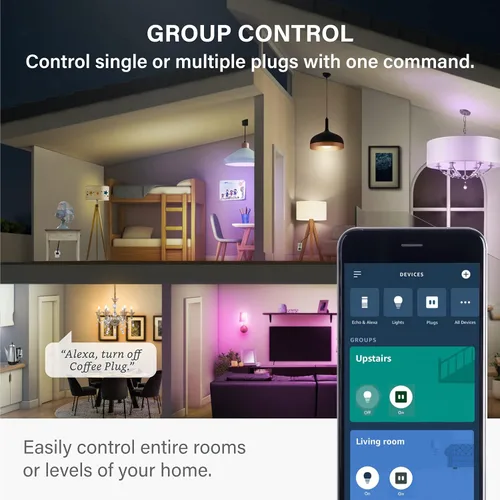 Vista 5 de Sengled Enchufe inteligente, emparejamiento automático S1 con dispositivos Alexa, monitoreo de energía, control remoto de salida inteligente