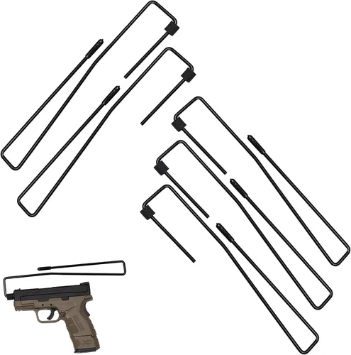 Vista 6 de Hold Up Displays Estante seguro para pistola o estantería de almacenamiento de pistola montada en estantería, HD84, negro