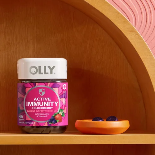 Vista 8 de Olly Gummy Active Immunity+Elderberry, 45 gomitas (1 paquete), sabor a bayas