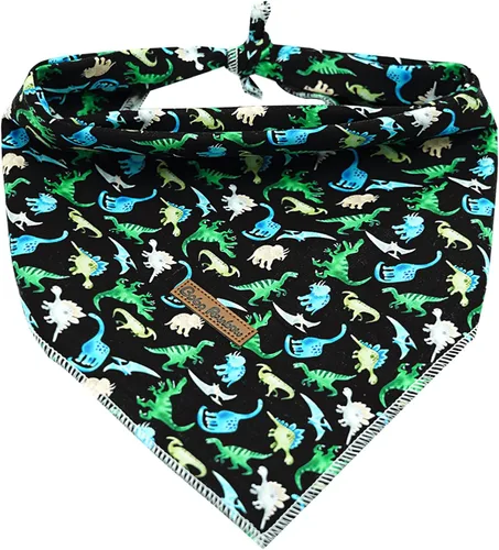 Vista 21 de Pañuelo para perro, pañuelo para mascotas con estampado de tiburón, pañuelo para mascotas, 1 unidad, lavable, de algodón, cuadrado, bufandas