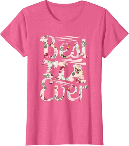 Vista 21 de Camiseta para mujer con texto en inglés "Best Tia Ever" Negro