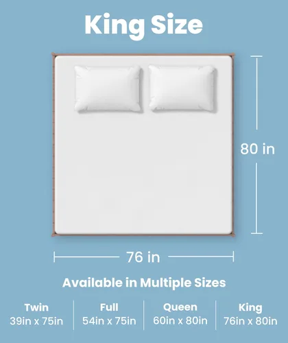 Vista 7 de Everlasting Comfort Protector de colchón prémium tamaño King, impermeable e hipoalergénico, diseño silencioso, funda lavable, bolsillo profundo