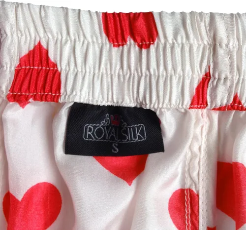 Vista 7 de Royal Silk White Silk Heart Boxers 2.0 Love You Valentine Special - Men's - 100% Silk