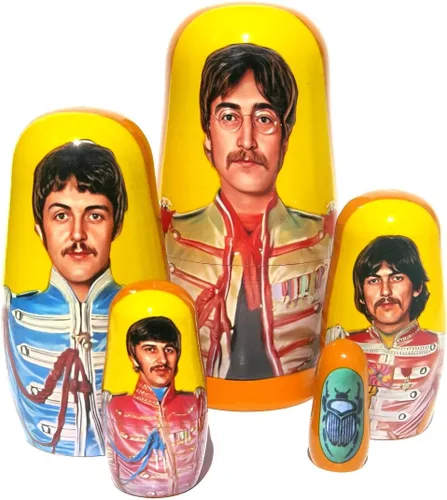 Vista 2 de Beatles SGT. Pepper's - Muñecas anidadas apilables en muñeca Matryoshka Set de 5.75 pulgadas de alto