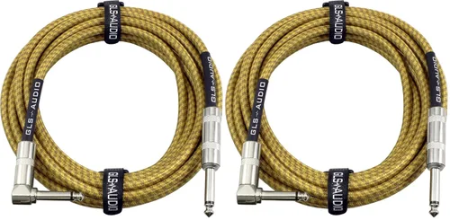 Vista 18 de GLS Audio Cable de instrumento – Cable de amplificador para bajo y guitarra eléctrica – Cable recto a recto para instrumentos de 1/4 de pulgada