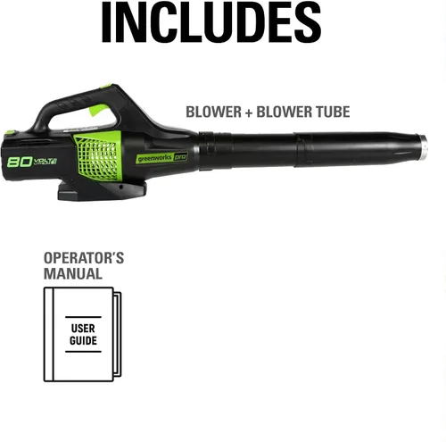 Vista 10 de Greenworks - Soplador de hojas axial inalámbrico sin escobillas de 80 V (145 m/hr, 580 CFM / 75+ herramientas compatibles), solo herramienta