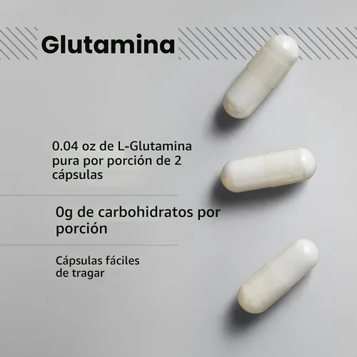 Vista 2 de Optimum Nutrition Cápsulas de recuperación muscular de L-glutamina, 240 Ct
