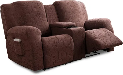 Vista 33 de Funda para Sillón Reclinable de 4 Piezas Elástica, Funda Deslizable de Sofá, Cubierta de Sofá para Sofá Reclinable de 1 Asiento, Protector