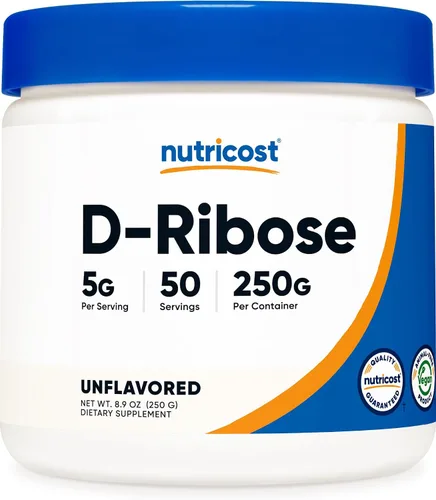 Vista 6 de Nutricost D-ribosa en polvo de 17.64 oz, 5000 mg por porción, sin OMG (17.64 oz)