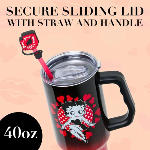 Vista 3 de Silver Buffalo Betty Boop Core Cute Pose, vaso de acero inoxidable, 40
