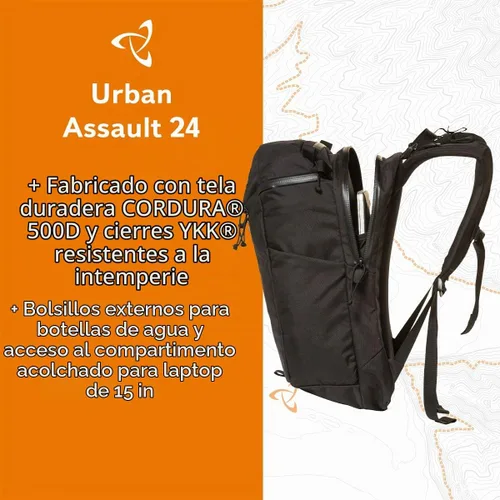 Vista 2 de Mystery Ranch Urban Assault 24 - Mochila de inspiración militar, color negro, 24L