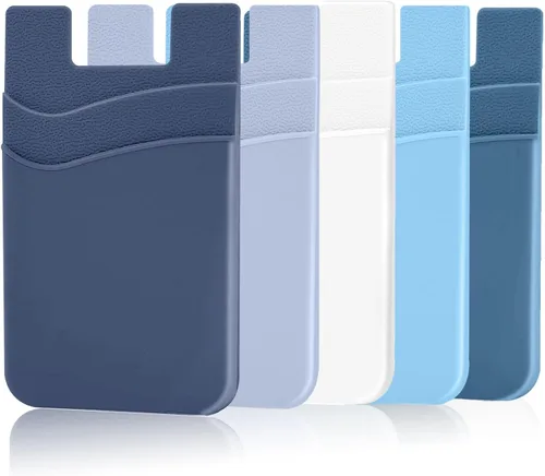 Vista 11 de SS Billetera negra para teléfono, tarjetero adhesivo para iPhone, Samsung Galaxy y cualquier teléfono inteligente, paquete de 3 Negro Negro Negro