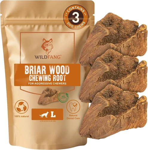Vista 10 de Wildfang Raíz masticable de madera de brezo, pequeño, sin astillas, juguetes masticables para perros masticadores agresivos, juguetes naturales