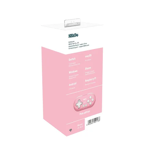 Vista 2 de 8Bitdo Zero 2 Bluetooth Gamepad Keychain Sized Mini Controller for Switch, Windows, Android, macOS & Raspberry Pi(Pink Edition) - Nintendo Switch